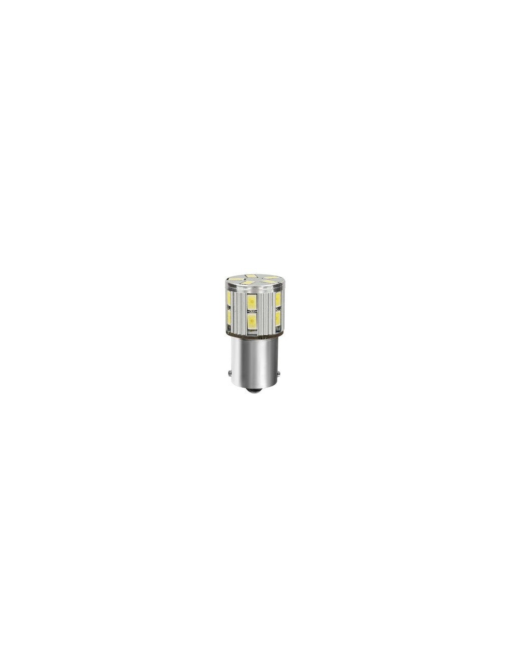 10/30V Led Series - 17 SMD x 1 chip - (P21W) - BA15s - 1 pz - D/Blister - Bianco - Doppia polarità - Resistenza incorporata