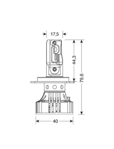 9/32V Halo Led Serie 7 Compact - (H4) - 36W - P43t - 2 pz - Scatola