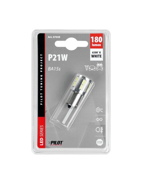 10/30V Led Series - 17 SMD x 1 chip - (P21W) - BA15s - 1 pz - D/Blister - Bianco - Doppia polarità - Resistenza incorporata