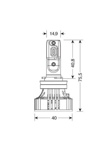 9/32V Halo Led Serie 7 Compact - (H8-H9-H11-H16) - 36W - PGJ19-X - 2 pz - Scatola