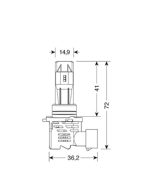 9/32V Halo Led Serie 8 Halo Killer - (H10-HB3 9005) - 25W - P20d - 2 pz - Scatola