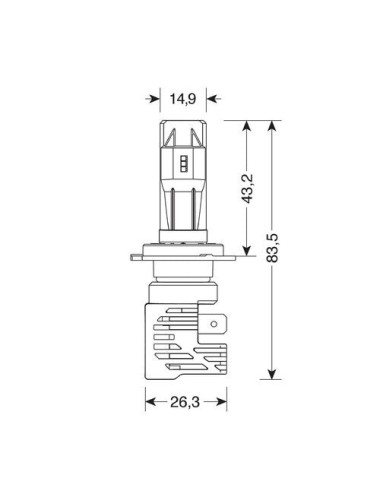 9/32V Halo Led Serie 8 Halo Killer - (H7) - 25W - PX26d - 2 pz - Scatola