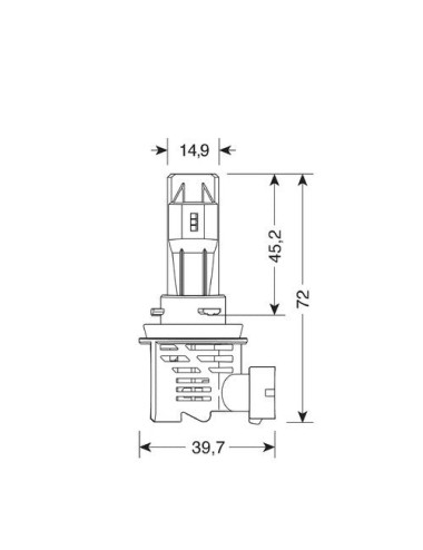 9/32V Halo Led Serie 8 Halo Killer - (H8-H9-H11-H16) - 25W - PGJ19-X - 2 pz - Scatola