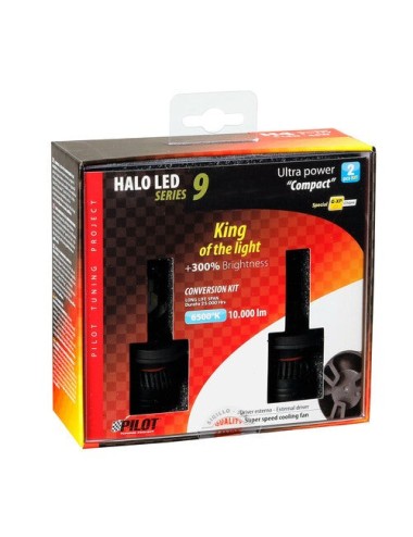 9/32V Halo Led Serie 9 Ultra Power Compact - (H4) - 45W - P43t - 2 pz - Scatola