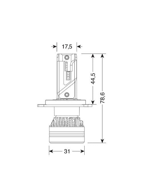 9/32V Halo Led Serie 9 Ultra Power Compact - (H4) - 45W - P43t - 2 pz - Scatola