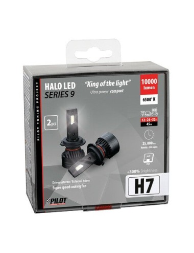 9/32V Halo Led Serie 9 Ultra Power Compact - (H7) - 45W - PX26d - 2 pz - Scatola