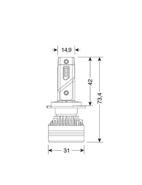 9/32V Halo Led Serie 9 Ultra Power Compact - (H7) - 45W - PX26d - 2 pz - Scatola