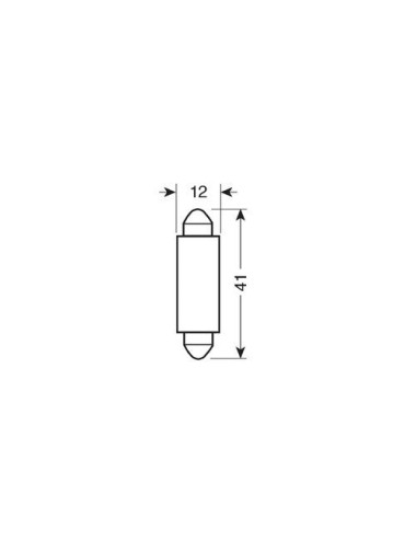 9/32V Led Series - 2 SMD x 1 chip - 12x41 mm - SV8,5-8 - 1 pz - D/Blister - Bianco - Doppia polarità - Resistenza incorporata