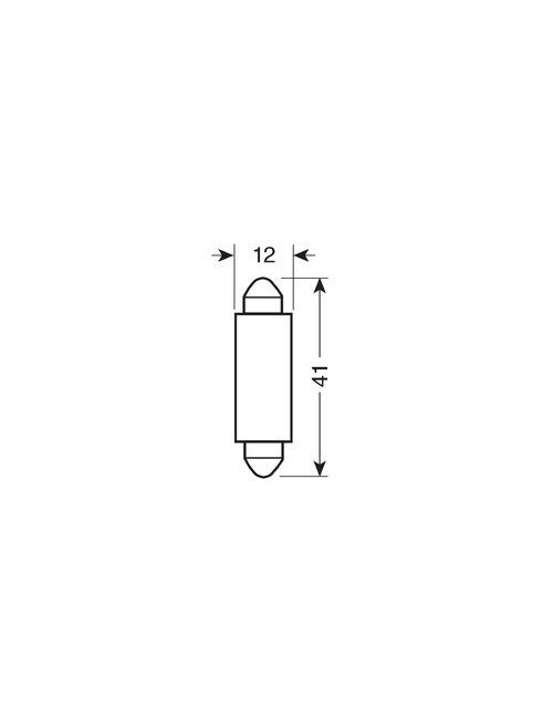 9/32V Led Series - 2 SMD x 1 chip - 12x41 mm - SV8,5-8 - 1 pz - D/Blister - Bianco - Doppia polarità - Resistenza incorporata