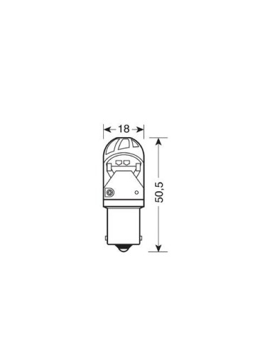 10/28V Led Series - 4 SMD x 1 chip - (P21W) - BA15s - 1 pz - D/Blister