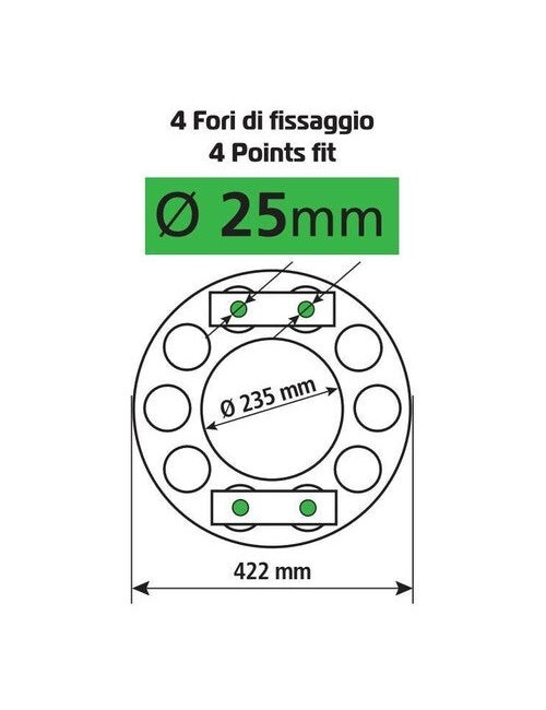 Anello coprimozzo in acciaio inox, per cerchi in acciaio