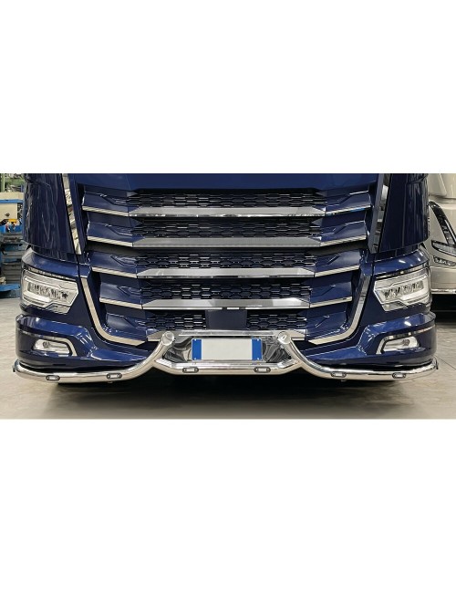 Barra paraurti con portatarga stile H 11 fori- DAF