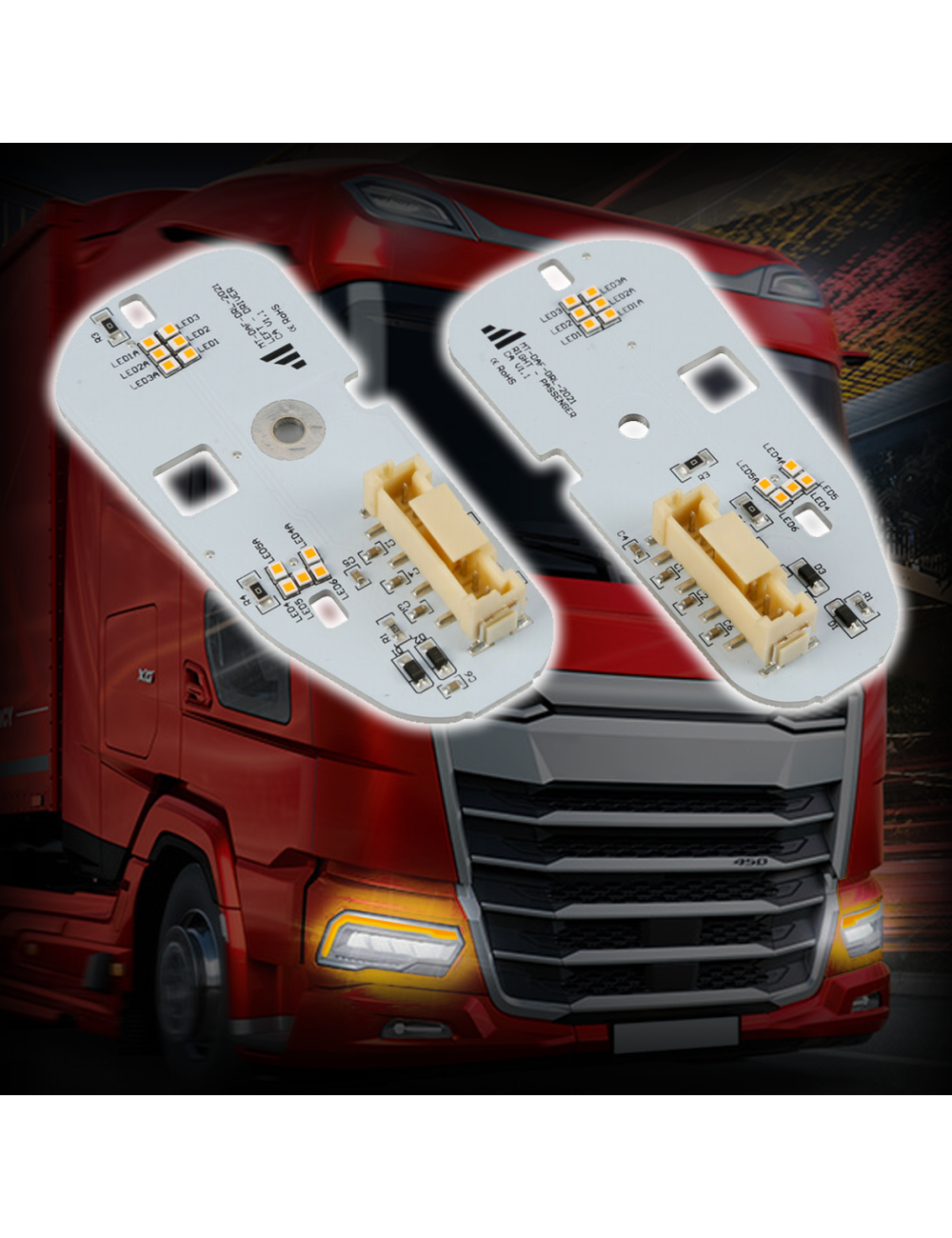 DRL-KIT - Kit di conversione luce diurna - Ambra - Daf XF - Daf XG - Daf XG+