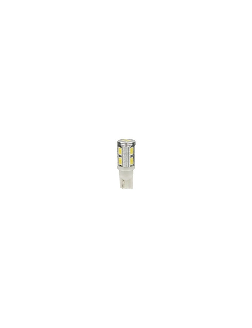 10/30V Mega-Led 10 - 10 SMD x 1 chip - (T10) - W2,1x9,5d - 2 pz - D/Blister - Bianco - Doppia polarità - Resistenza incorporata