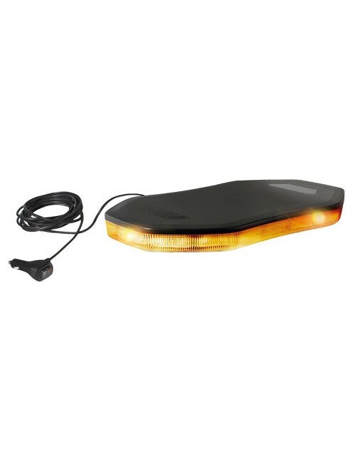 Barra lampeggiante arancio a 64 led, 10/30V - Base magnetica