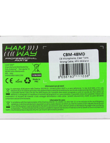 Ham Way CBM-48MD - MICROFONO CB ALTE PRESTAZIONI