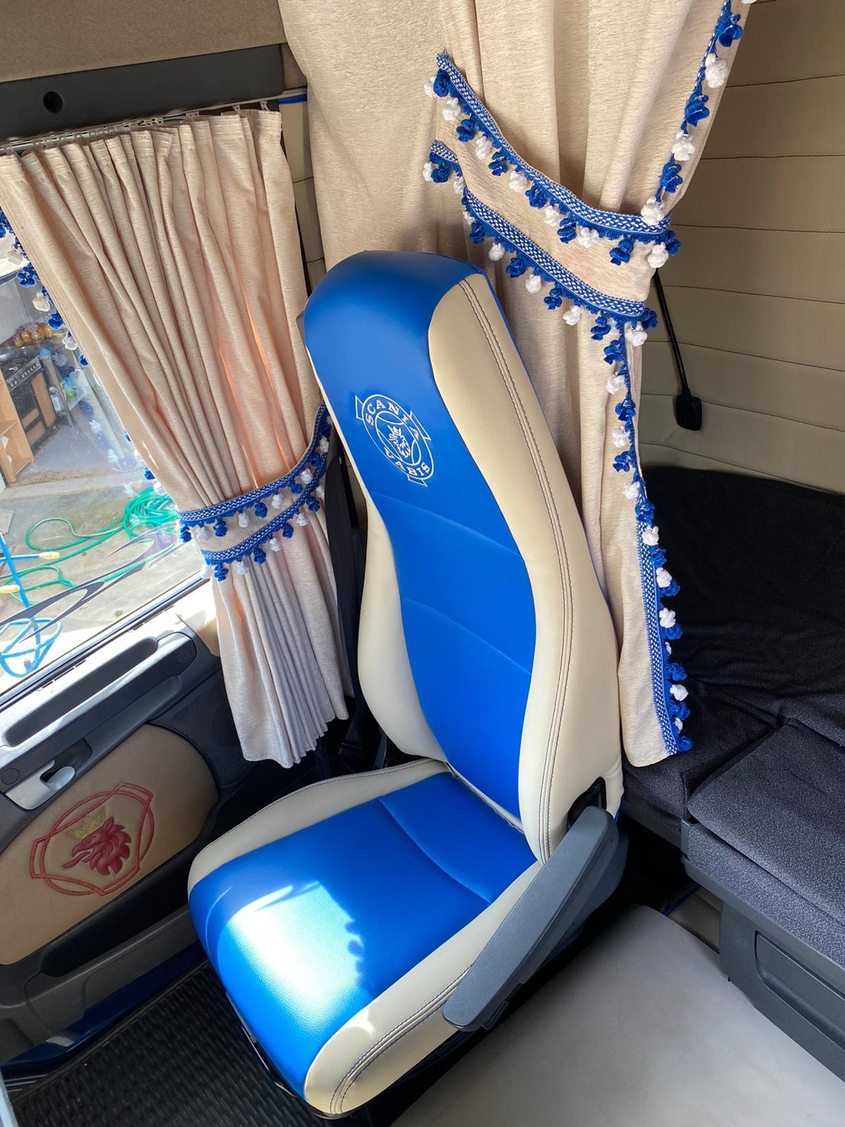 Coprisedili blu / beige